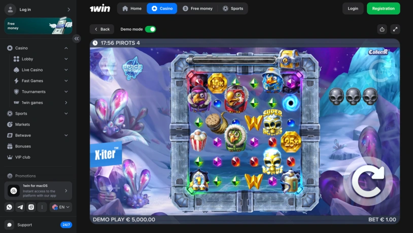 Guia de Pirots 4 na 1Win para jogar em cassino com dinheiro real