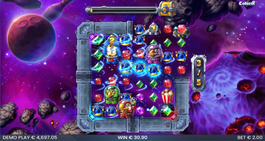 Jogo bônus de Pirots 4 com recurso de quedas grátis