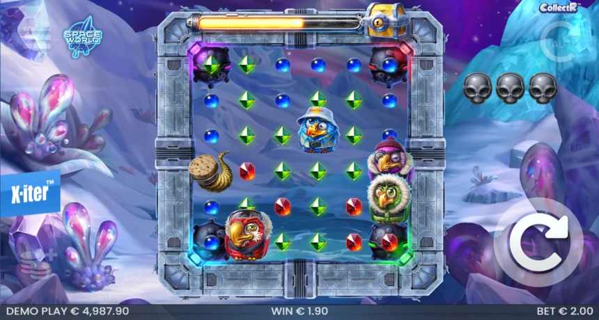Jogabilidade do mundo gelado Frozen Fury de Pirots 4
